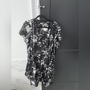 City Chic Monochrome Graphic Dress